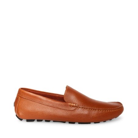 Brown Steve Madden Bergamo Leather Men's Loafers | PH 2739YDU